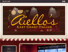 Tablet Screenshot of aiellositalianrestaurant.com